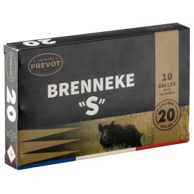 CARTOUCHES PREVOT À BALLE BRENNEKE-S - CALIBRE 20/70