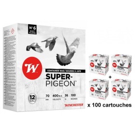 CARTOUCHES WINCHESTER SUPER PIGEON CAL. 12/70 – 36G – N°6 (PACK DE 100)