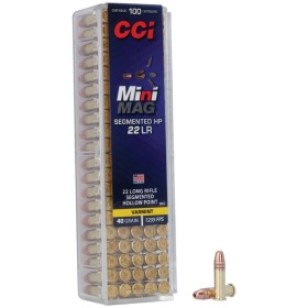 CCI .22LR MINI-MAG VARMINT SEGMENTED HP - BOÎTE 100
