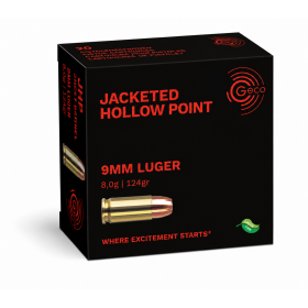 GECO 9MM LUGER 124GR JHP – BOÎTE DE 20