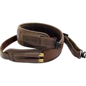 BRETELLE DE CHASSE BLASER EN CUIR MARRON AVEC PORTE-CARTOUCHES