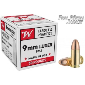 WINCHESTER 9MM 124GR FMJ – BOÎTE DE 50