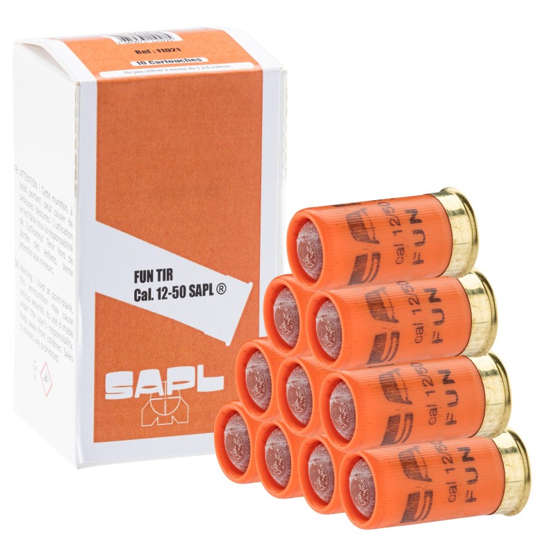 CARTOUCHES GOMM-COGNE À BALLE CAOUTCHOUC CAL. 12/50 FUN TIR MINI