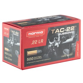 CARTOUCHES .22 LR NORMA SUBSONIQUE - CARTON DE 500