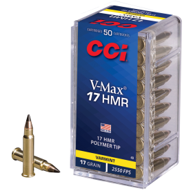 CCI 17HMR V-MAX 17 GRAINS - CARTON DE 500
